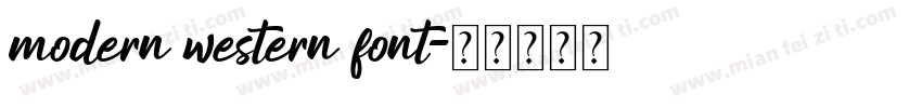 modern western font字体转换